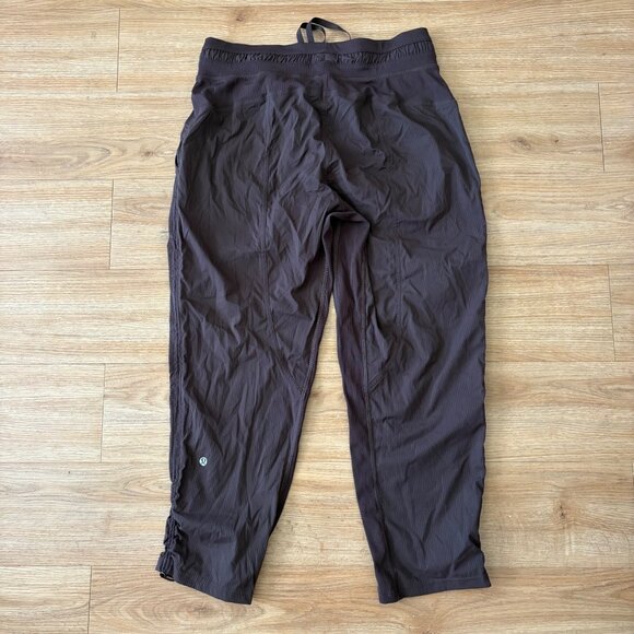 Lululemon Athletic Dance Studio MR Cropped Pants Java Women’s Size 10 - Picture 2 of 8